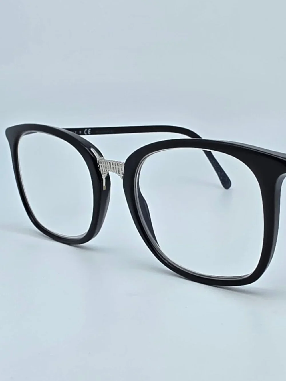 Chanel 3369 c.501 Black Silver CC Square Eyeglasses Frame Italy 50-19-140